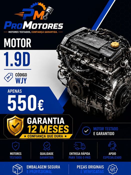 Motor 1.9D WJY | Garantia 12 Meses | Entrega Incluída