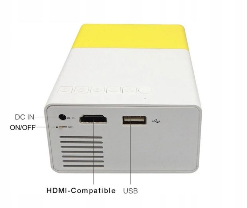 przenośny projektor LED HD HDMI Multimedia Player kino domowe