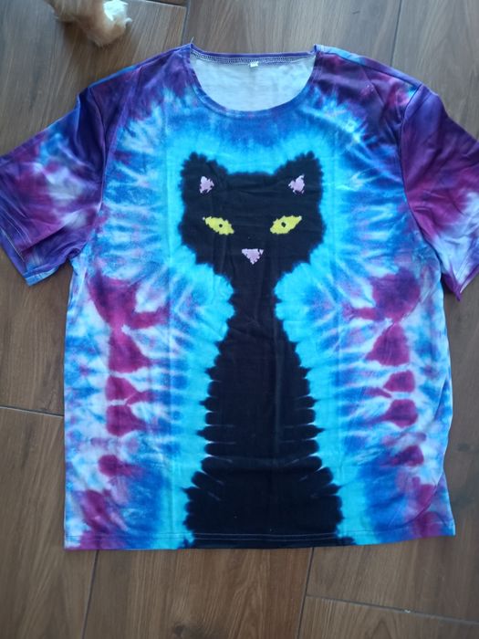 T-shirt bluzka kot kotek DIY nowa l/xl