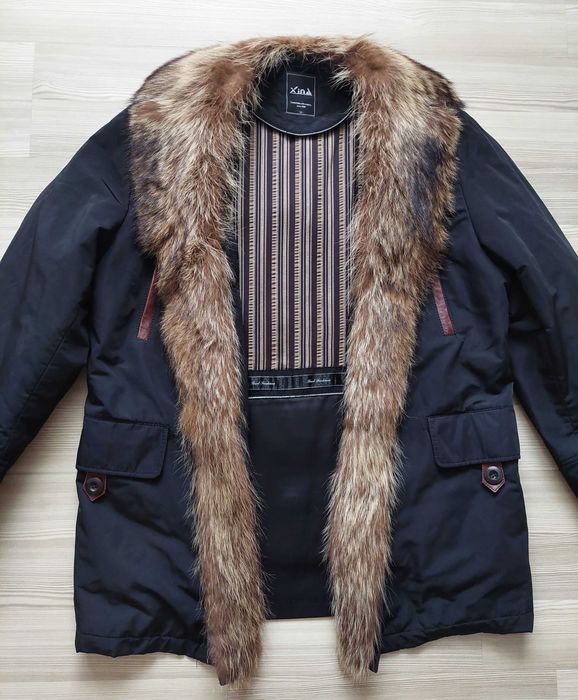 Зимова чоловіча куртка, тепла на хутряній підкладці, вологостійка