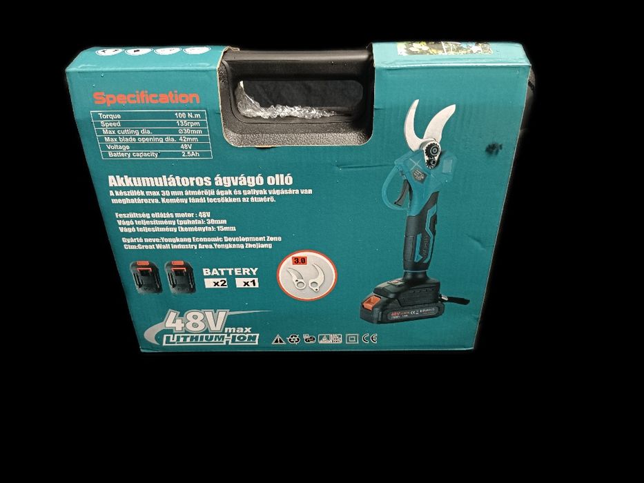 Tesoura de Poda Elétrica (Nova) | 48V | 2 Baterias Compatíveis Makita