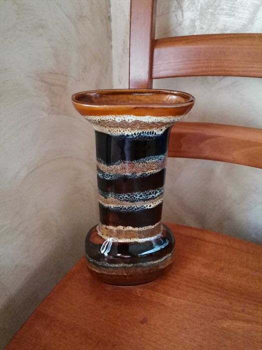 Wazon brązowo czarny