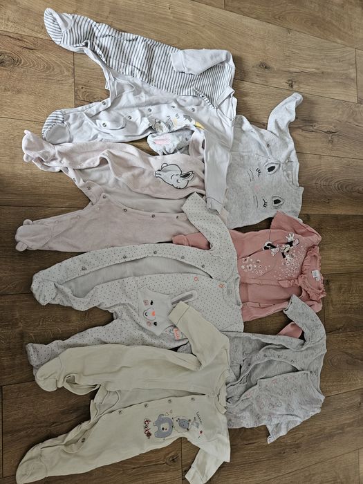 7 sztuk pajacyków piżamki rozmiar 68 cool club 5.10.15