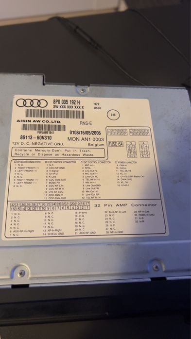 Radio audi navigation plus a3 8p