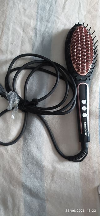 Escova elétrica de alisamento de cabelo