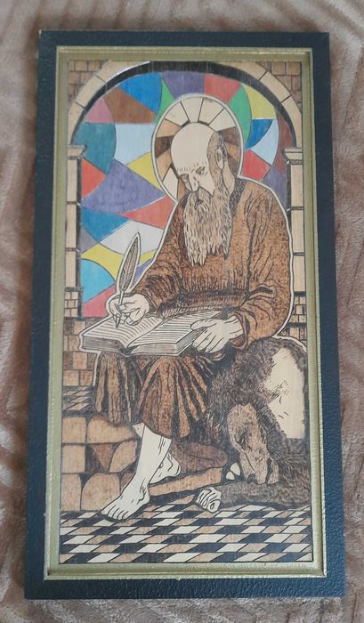 quadro pirogravura