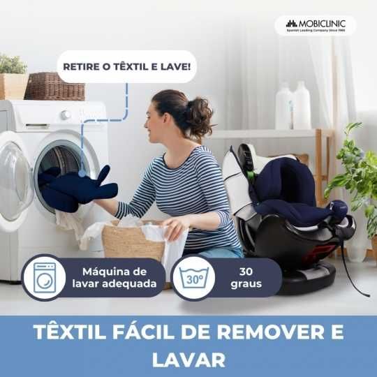 Cadeira auto, giratória 360º, Reclinável, 0-12 anos, cores Azul ou Preto