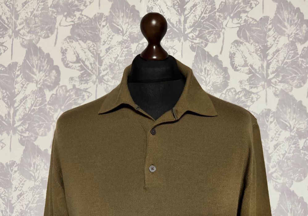 Тонкая шерстяная кофта поло Autograph