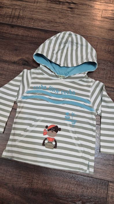 057 P koszulka dł r kaptur 80-86 rozmiar 12-18 miesięcy