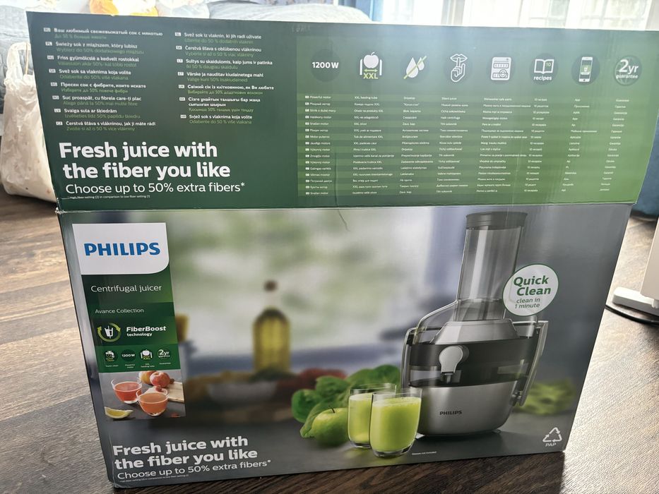Соковитискач Соковижималка центробіжна Philips HR1922/21