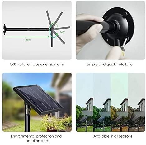 NOVOS! Painel solar p câmara a bateria, 5V 3,5W cabo micro USB 5M