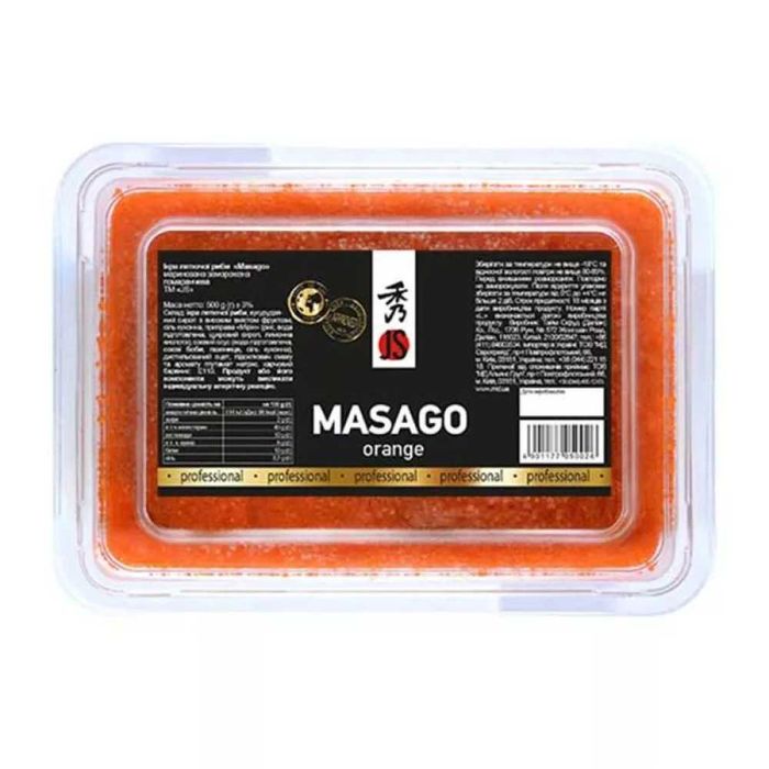 Икра масаго Masago Premium оранжевая, JS, 500 г. Продукты для суши