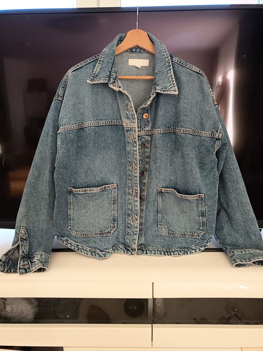 Zara XL джинсовка куртка пиджак жакет джинсовый женский