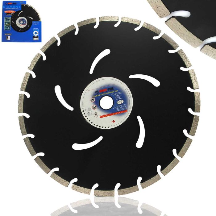 Tarcza diamentowa 350x25.4x10 segmentowa do betonu kostki klinkieru