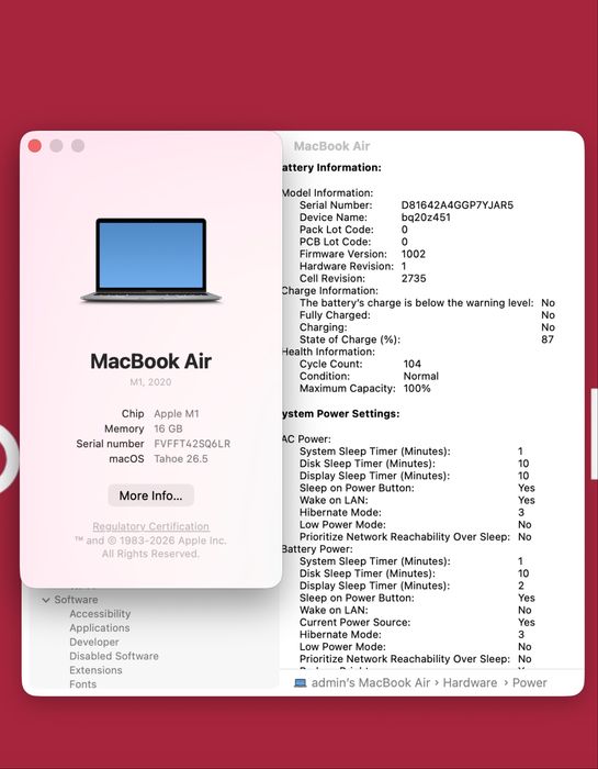 MacBook Air 13 2020 M1 8/7gpu 16/256gb  !! Гарантія від Магазину !!