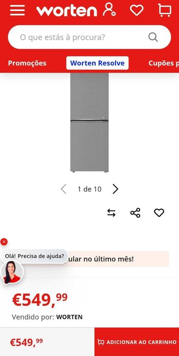 Frigorífico combinado inox 316L