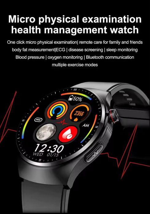 Смарт часы медицинского класса GPS, NFC, amoled