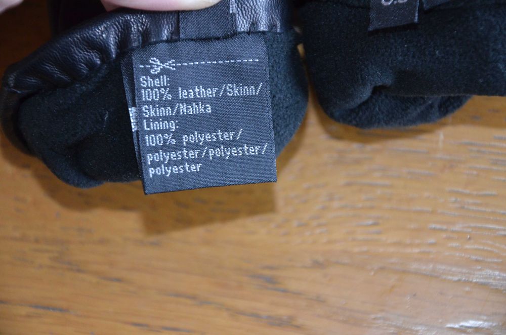 czarne rękawiczki 100% lather skóra 6.5