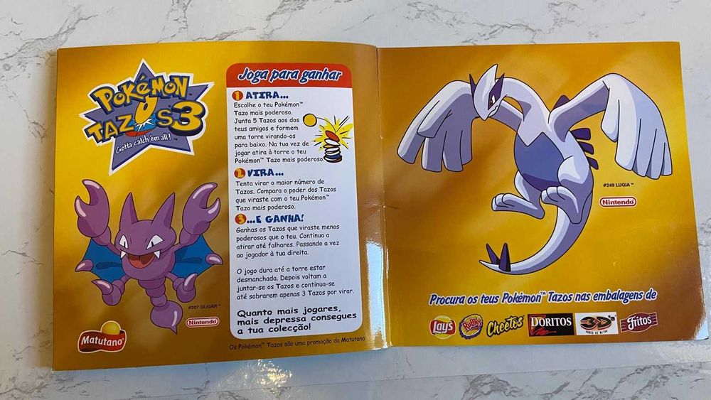 Caderneta Pokemon Tazos 3 + Tazos
