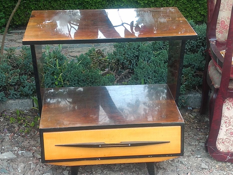 kultowa szafka RTV vintage, PRL jako stolik, półka np. do przedpokoju