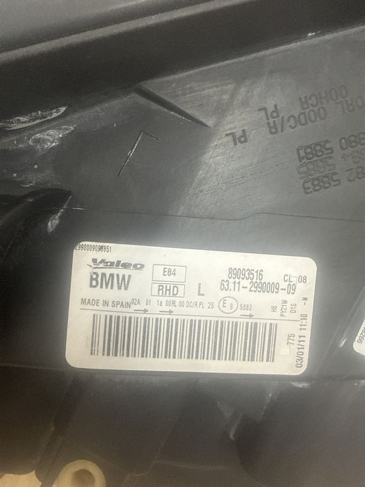 Lampy przednie BMW X1 E84 przedlift  BI XENON  Komplet