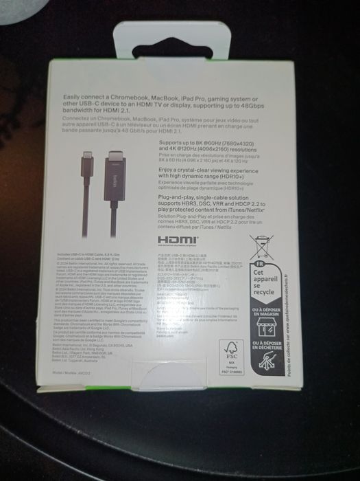 Kabel HDMI Belkin AVC012BT2MBK 2m Czarny
Kabel HDMI Belkin AVC012BTKab