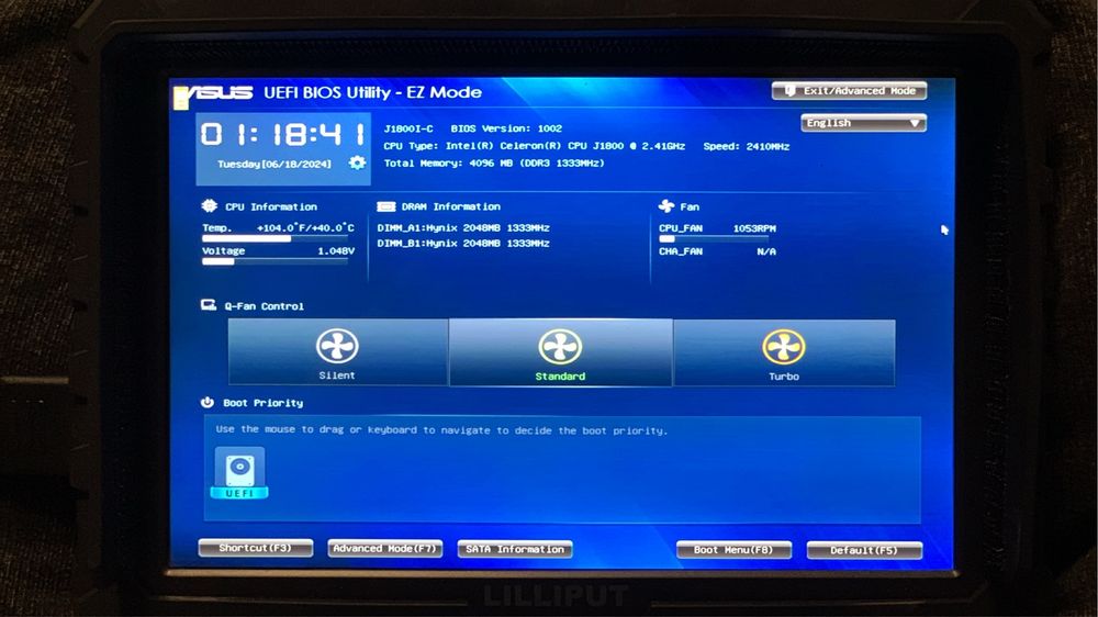 Płyta główna Asus J1800I-C / miniITX / +2x2GB Ddr3