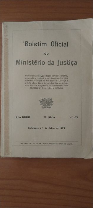 Boletim oficial do Ministério da Justiça [Novo Preço]