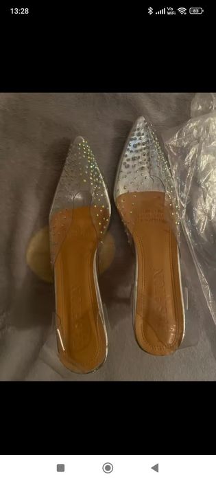 Hit Fashion czółenka silicon przejrzyste obcas szpilki 7 cm transparen
