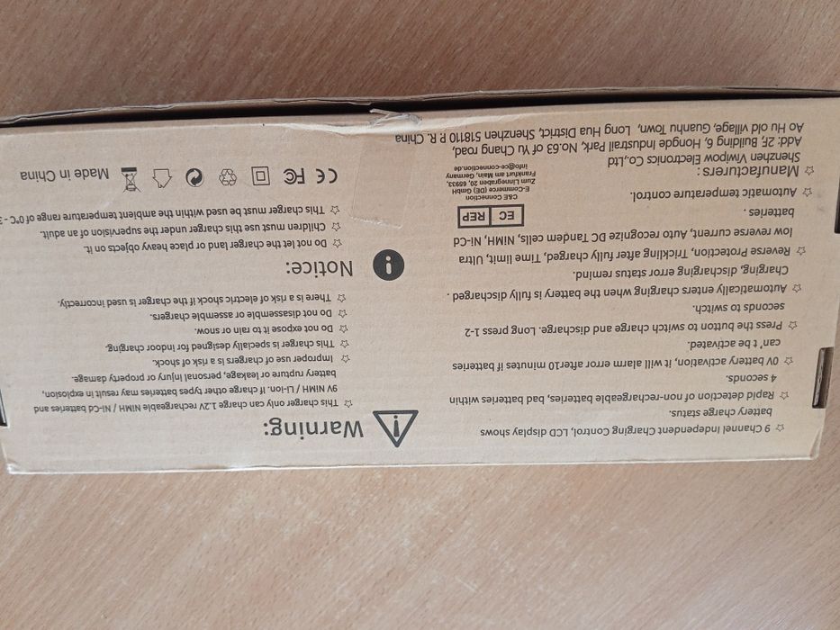 зарядний пристрій Bonai на 8+1  із РК-дисплеєм для 1,2 В NiMH AA AAA 9