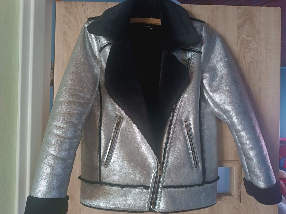 RESERVED Ramoneska metaliczna do 102 biust