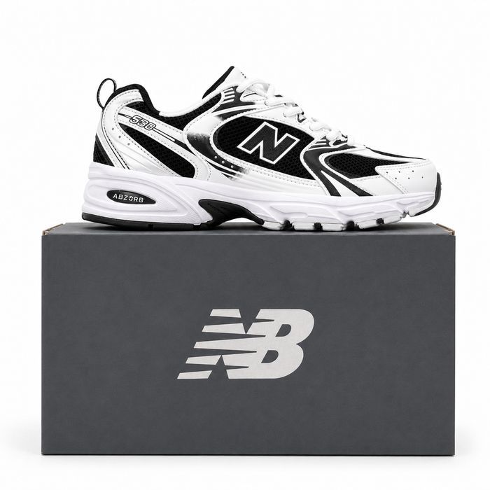 Кроссовки женские New Balance 530 White Black v2 MR530SJ Нью Беланс 530 Size 37 Хіт Сезону