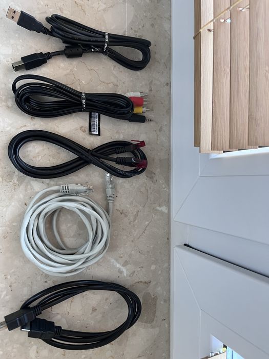 Kable różne rodzaje, HDMI, sieciowy itp