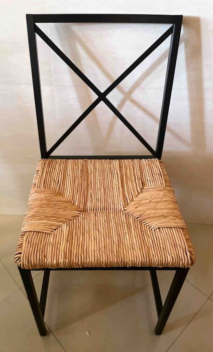 Conjunto de mesa de refeição retangular e 4 cadeiras