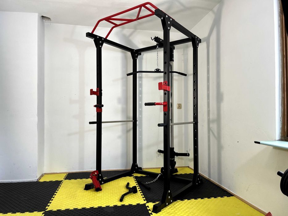 Atlas MS-444 Klatka Power RACK z Wyciągiem Dolny Asekuracja Nordcore