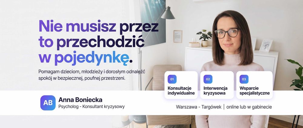 Psycholog, wolny termin dziś lub jutro - online