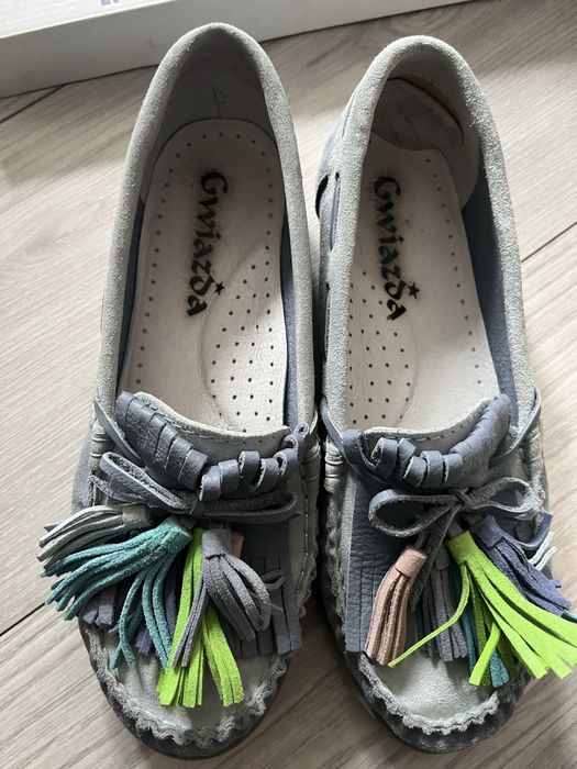 Mokasyny Nessi niebieskie