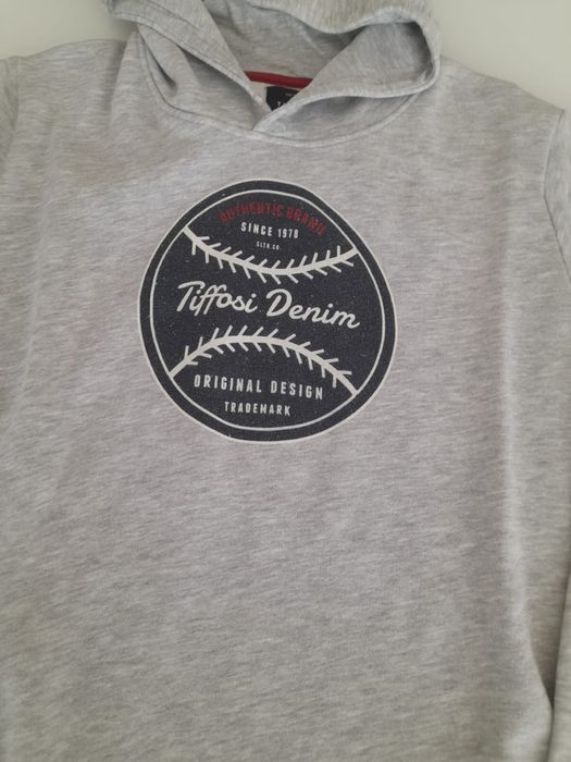 Sweatshirt cardada cinzenta rapaz 13/14 Tiffosi