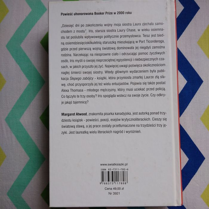 Książka "Ślepy zabójca"