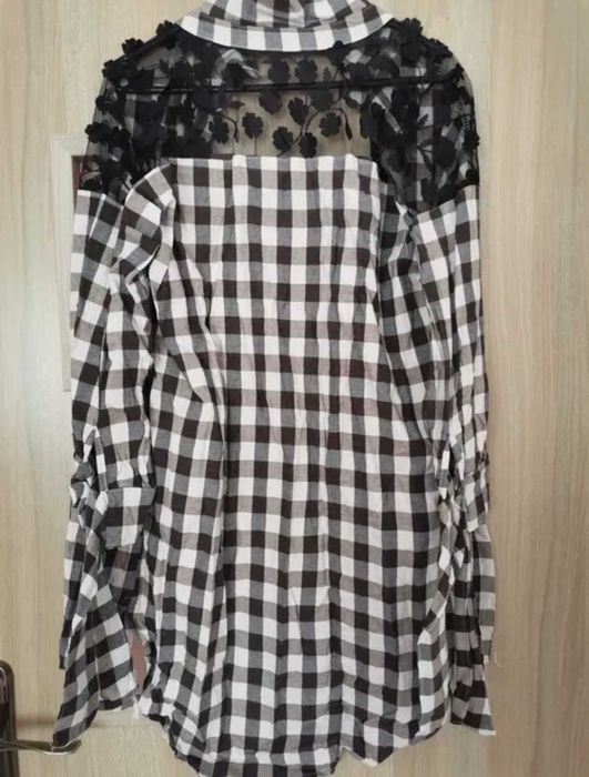 Koszula dluga w kratę