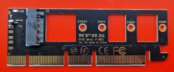 Adaptador PCIExpress NVMe