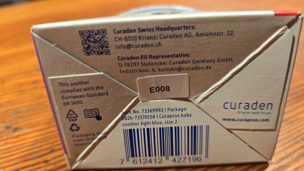 smoczek ortodontyczny Curaprox rozmiar 2