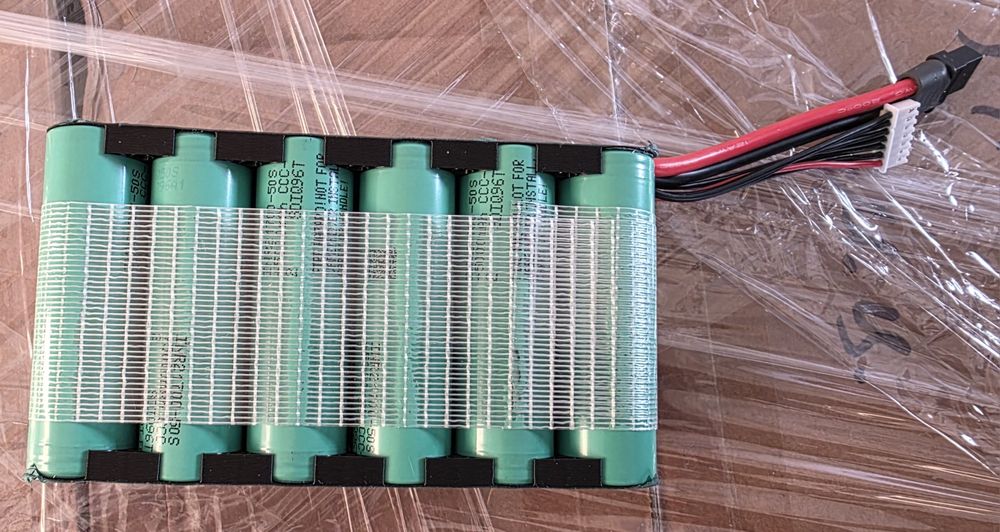 Акумуляторна збірка 6S3P 6×3 на оригінальних Samsung  50S 15000mAh