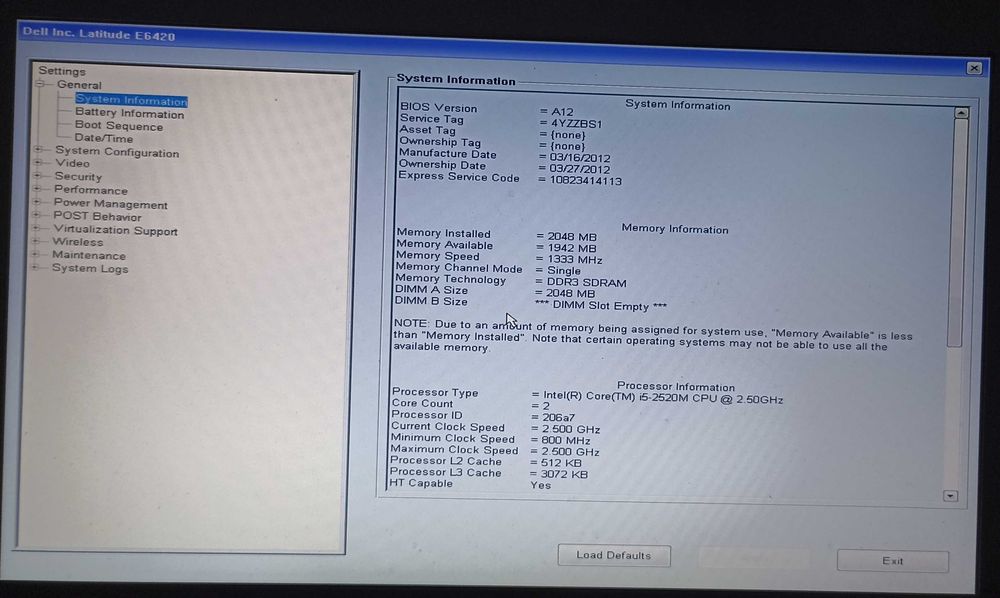 Ноутбук Dell Latitude E6420 по частям (разборка)