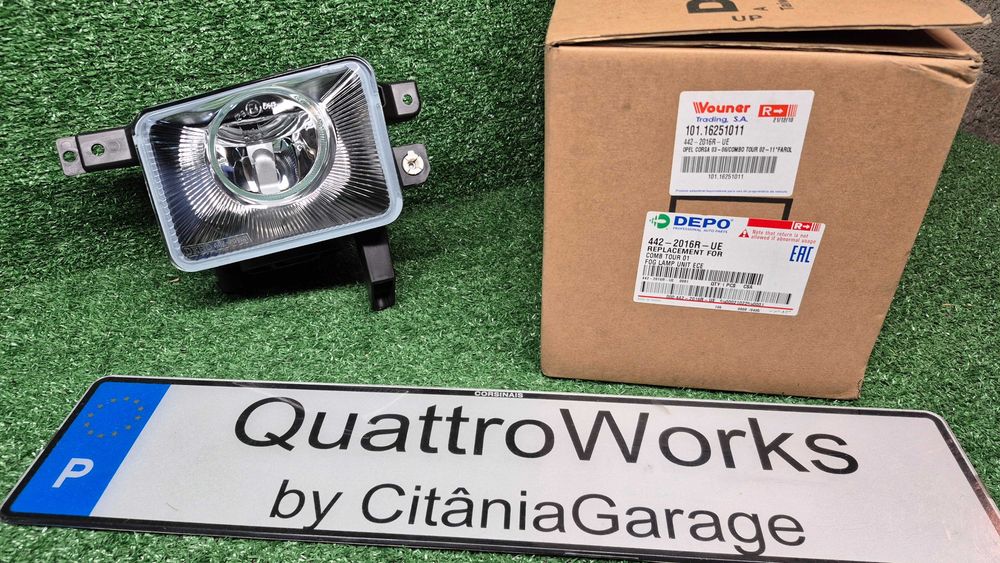 Farol Nevoeiro Frente Direito Opel Corsa C X01 Combo C 2000 a 2012 Ref. 442-2016R-UE NOVO DEPO