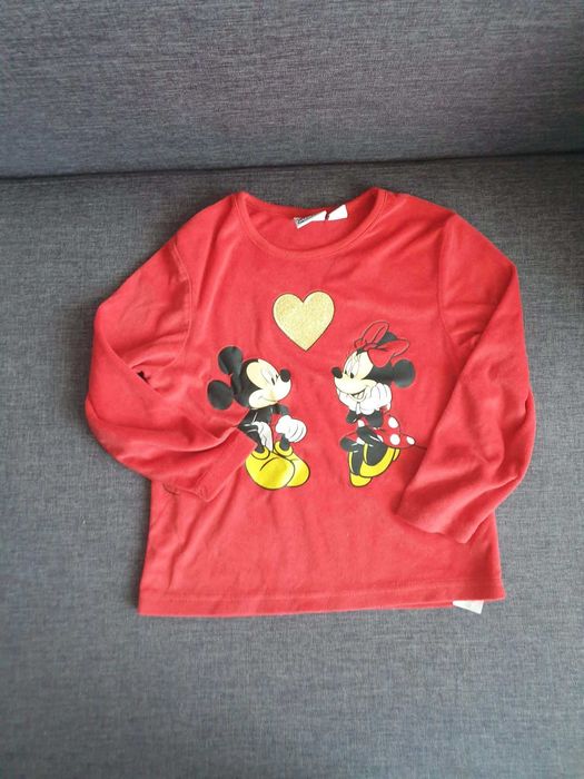 Koszulka welurowa z długim rękawem Disney Primark 3/4 lata