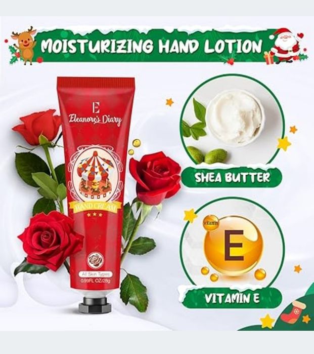 Zestaw kremu do rąk i balsamy do ust Eleanore's Diary nawilżający i r