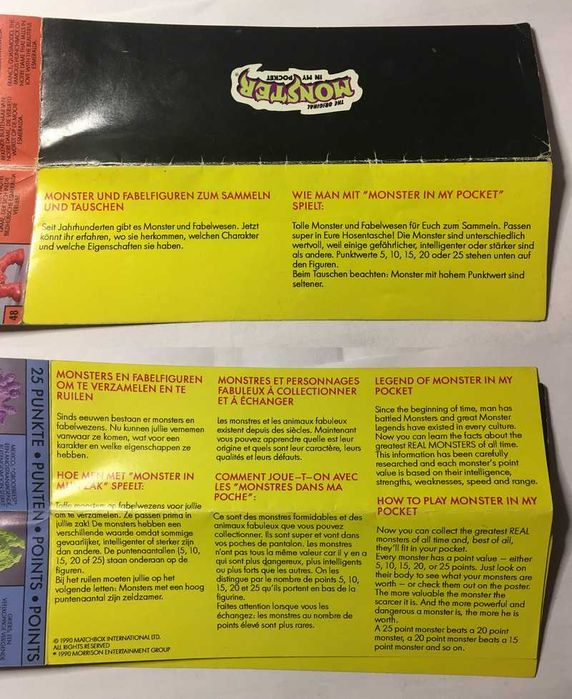 Katalog Monster in my Pocket 1990 nr 1 kolekcjonerski rzadkość