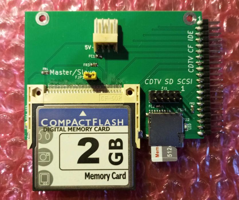 AMIGA CDTV front adapter microSD BluePill SCSI +CF 50p IDE HDD +cables