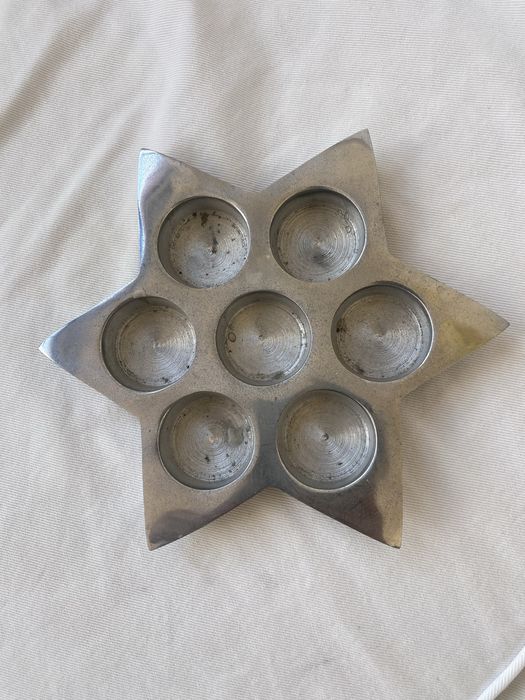 Suporte para velas em estanho 22 cm